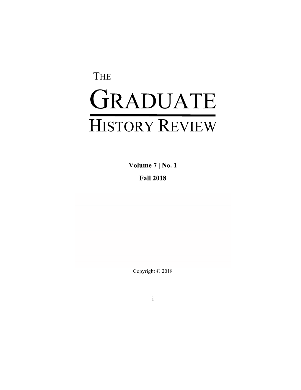 Graduate History Review