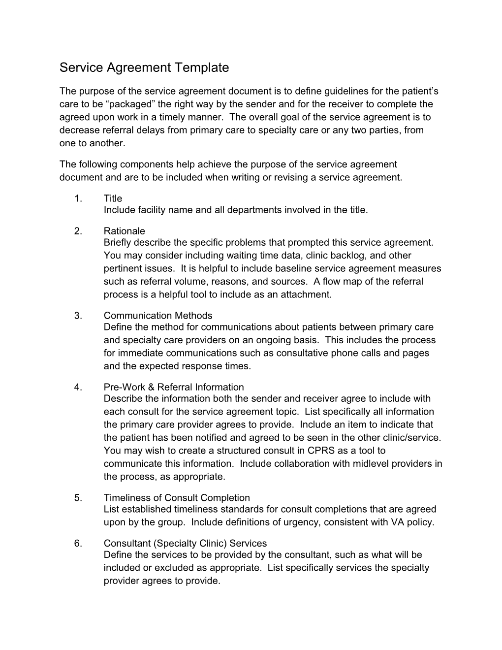 Service Agreement Template