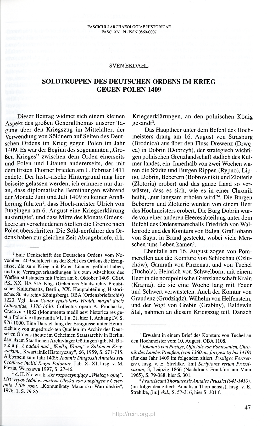 Soldtruppen Des Deutschen Ordens Im Krieg Gegen Polen 1409
