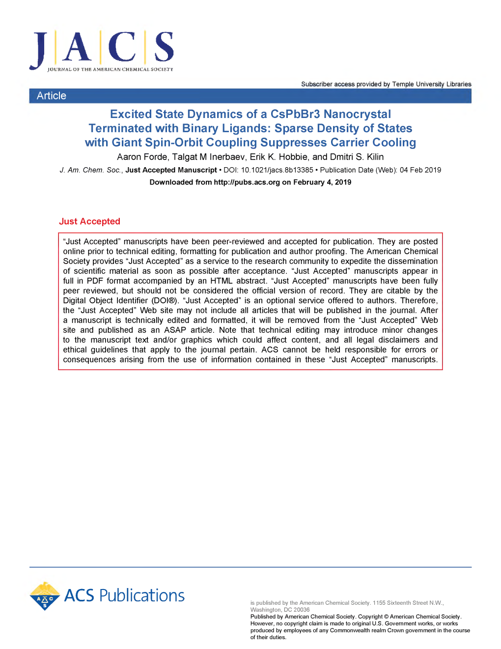 Excited State Dynamics of a Cspbbr3