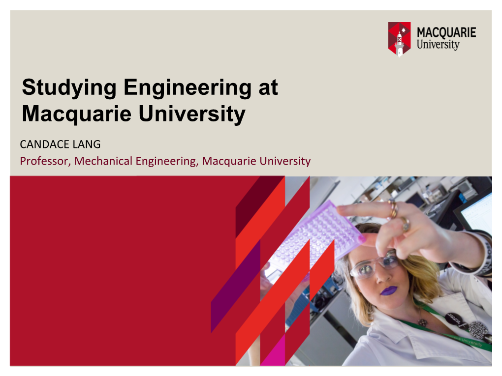 Studying Engineering at Macquarie University