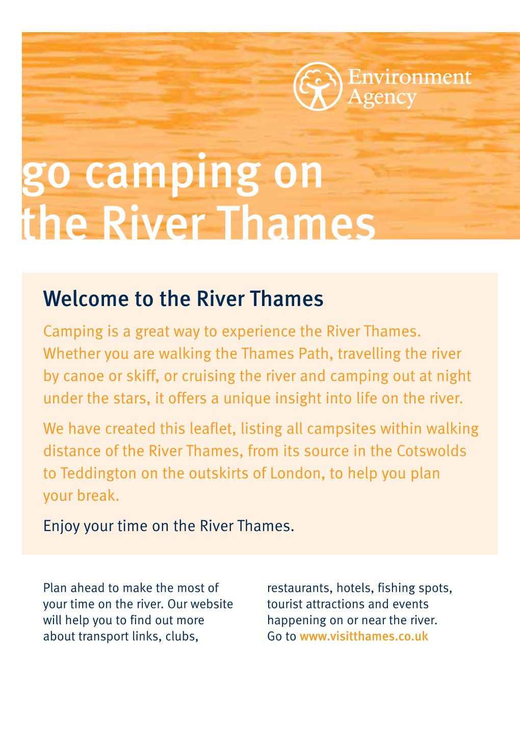Go Camping on the River Thames