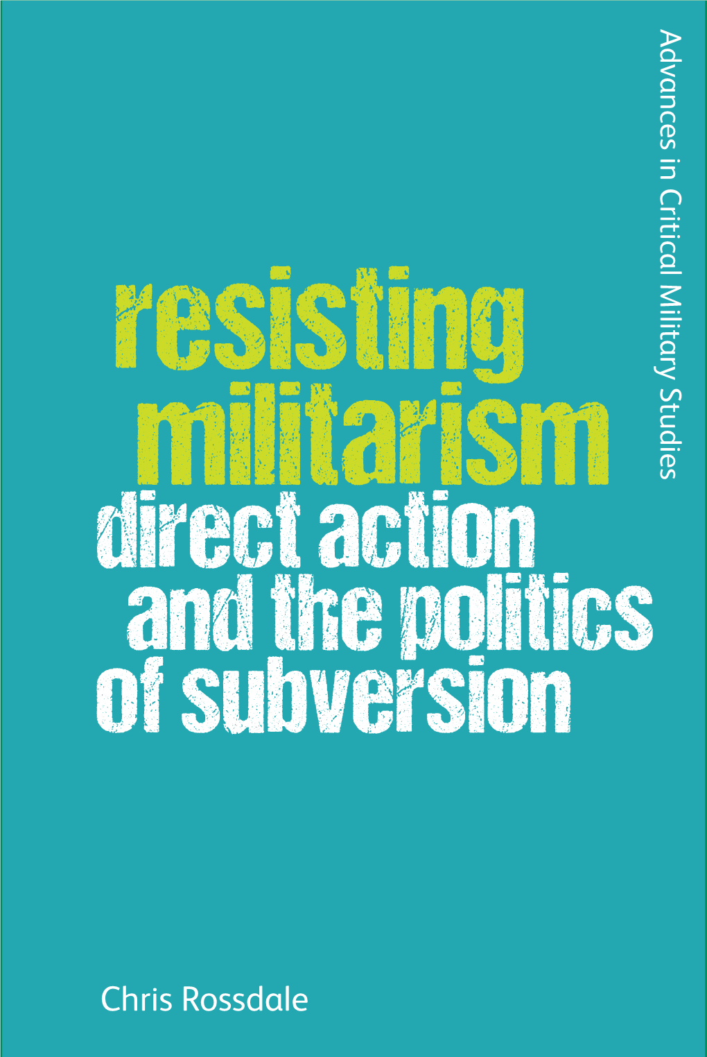 Resisting Militarism Series Editors: Victoria M