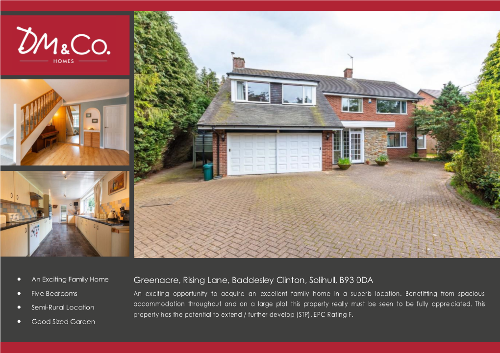 Greenacre, Rising Lane, Baddesley Clinton, Solihull, B93 0DA