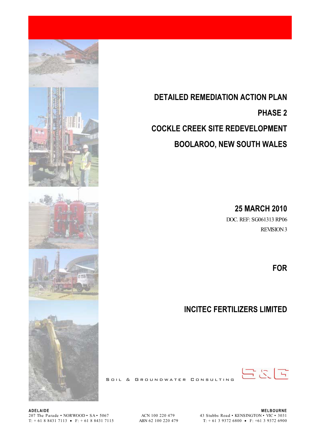 Detailed Remediation Action Plan Phase 2 Cockle Creek Site Redevelopment Boolaroo, New South Wales