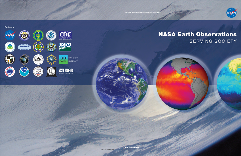 NASA Earth Observations SERVING SOCIETY