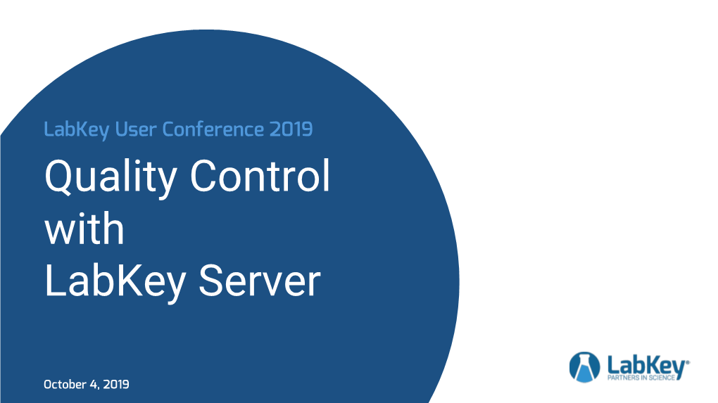 Quality Control with Labkey Server