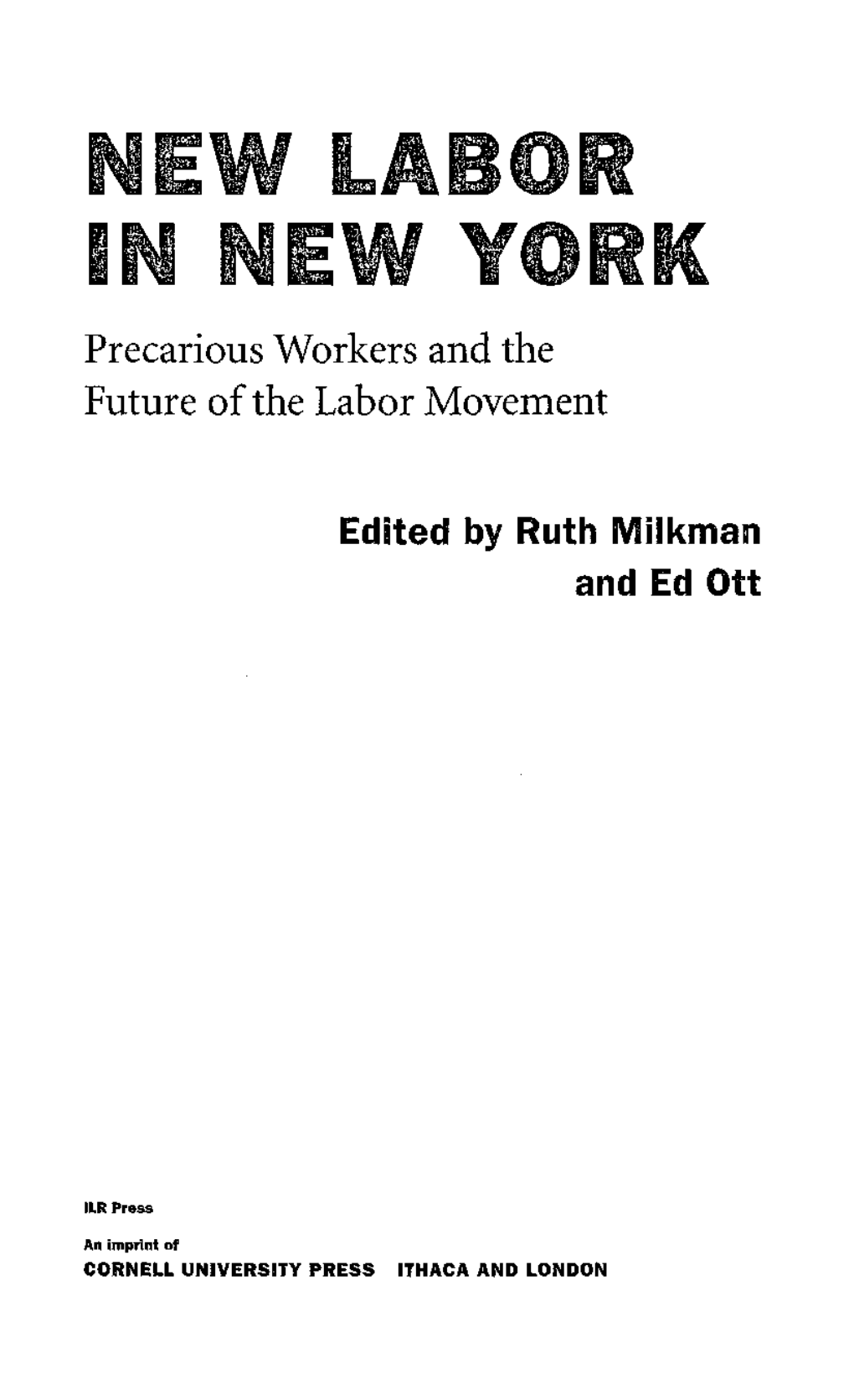 Precarious Workers and the Future of the Labor Movement