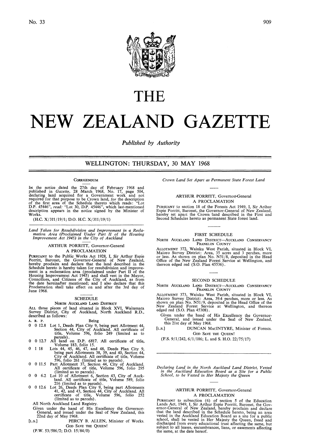 No 33, 30 May 1968