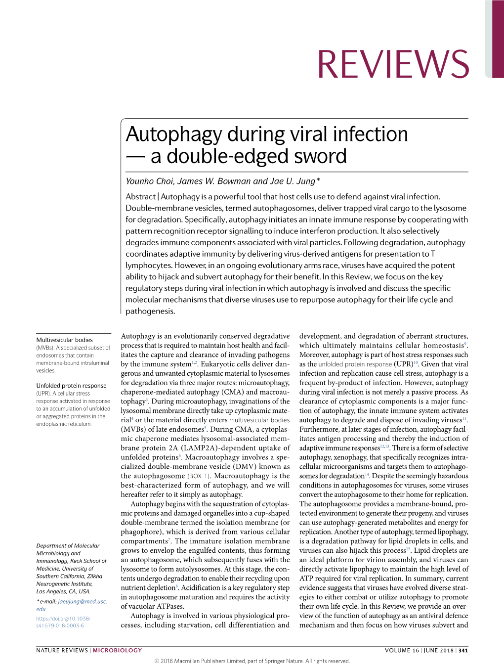 Autophagy During Viral Infection — a Double-Edged Sword