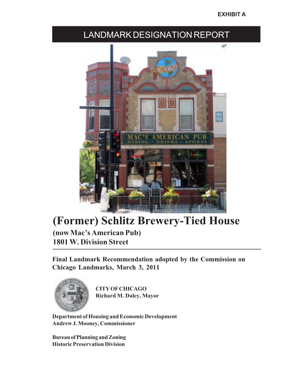 (Former) Schlitz Brewery-Tied House (Now Mac’S American Pub) 1801 W