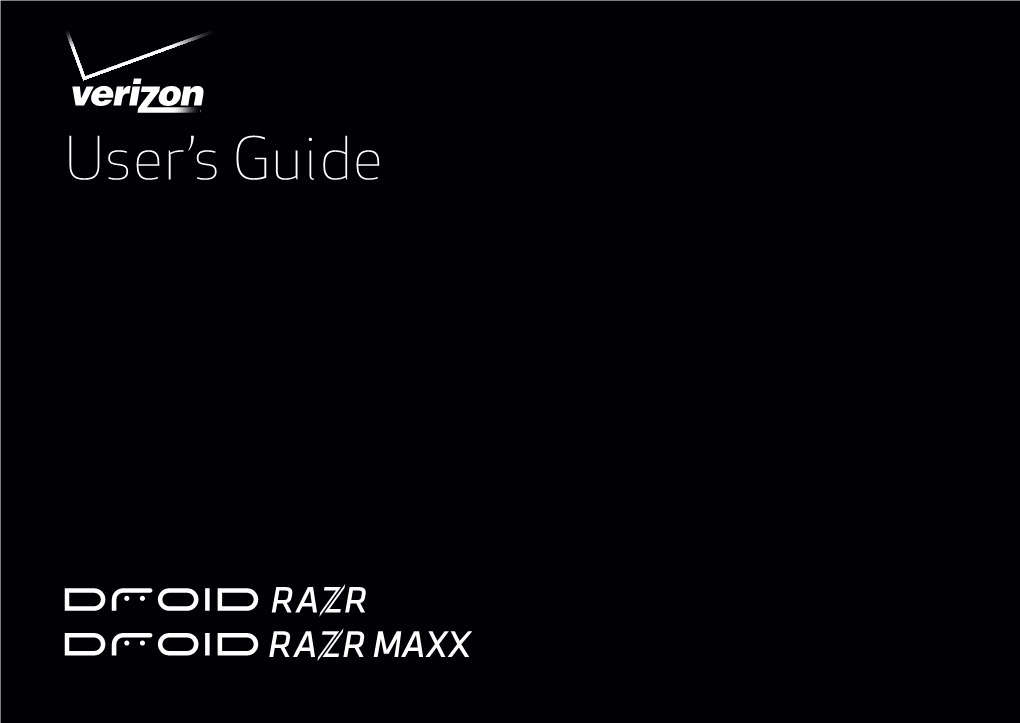 Verizon Droid RAZR/RAZR MAXX User Guide