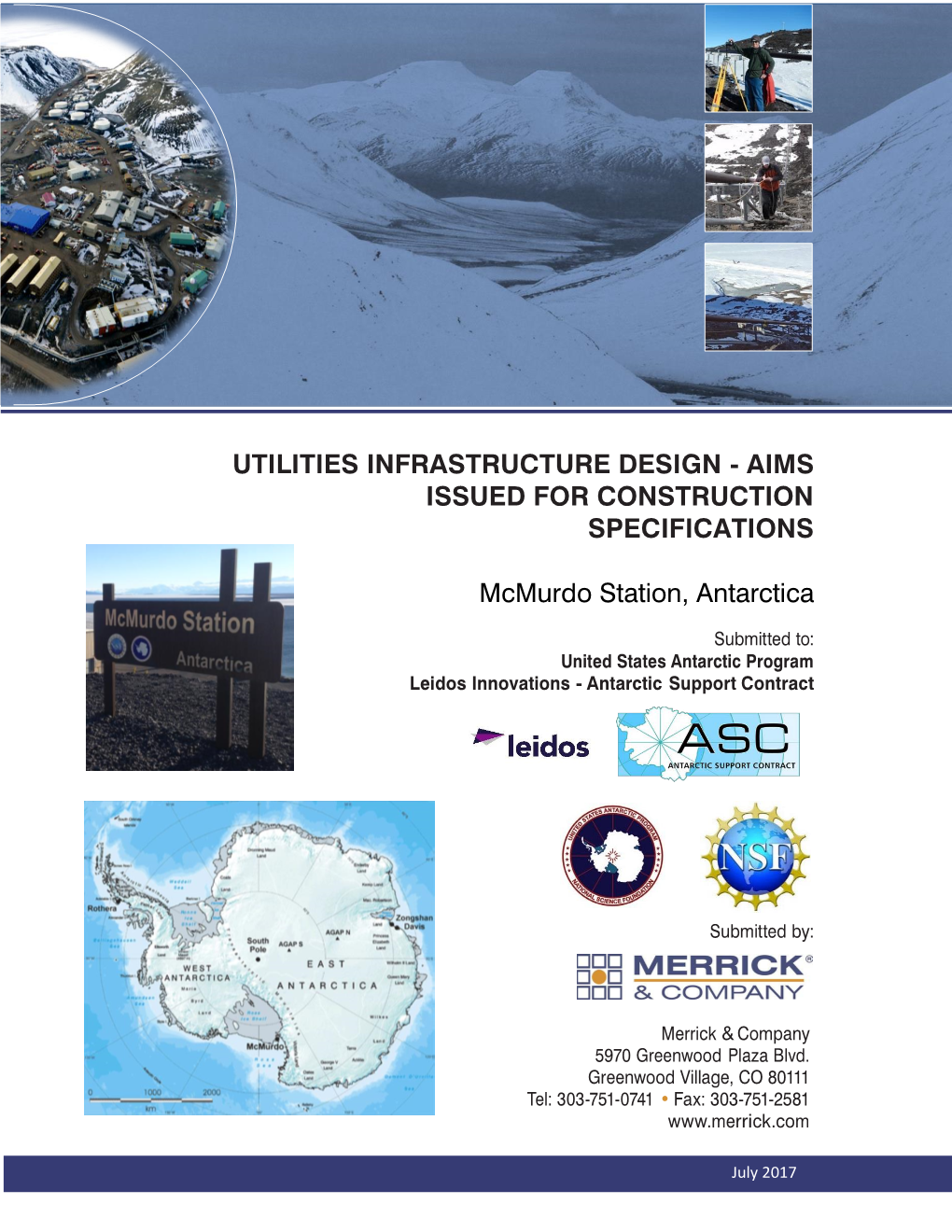 Utilities Infrastructure Design - Aims Issued for Construction Specifications