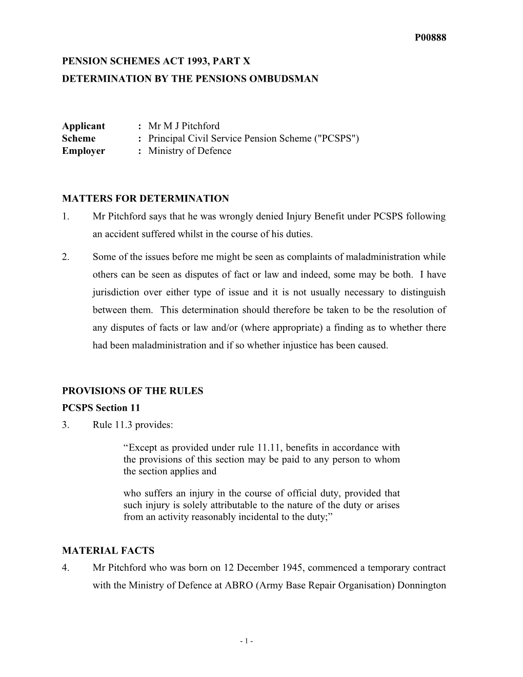 Pension Schemes Act 1993, Part X s41