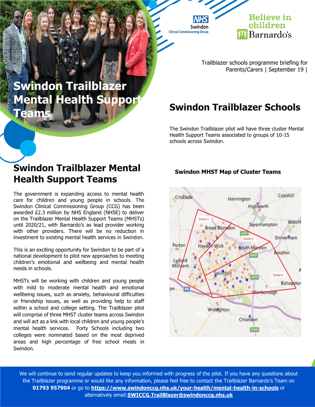 Swindon Trailblazer Mental Health Support Teams