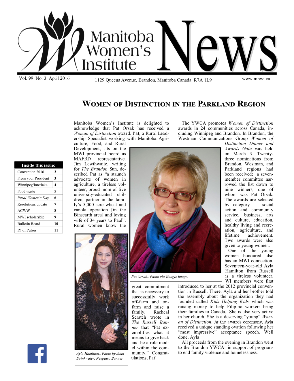 Women of Distinction in the Parkland Region