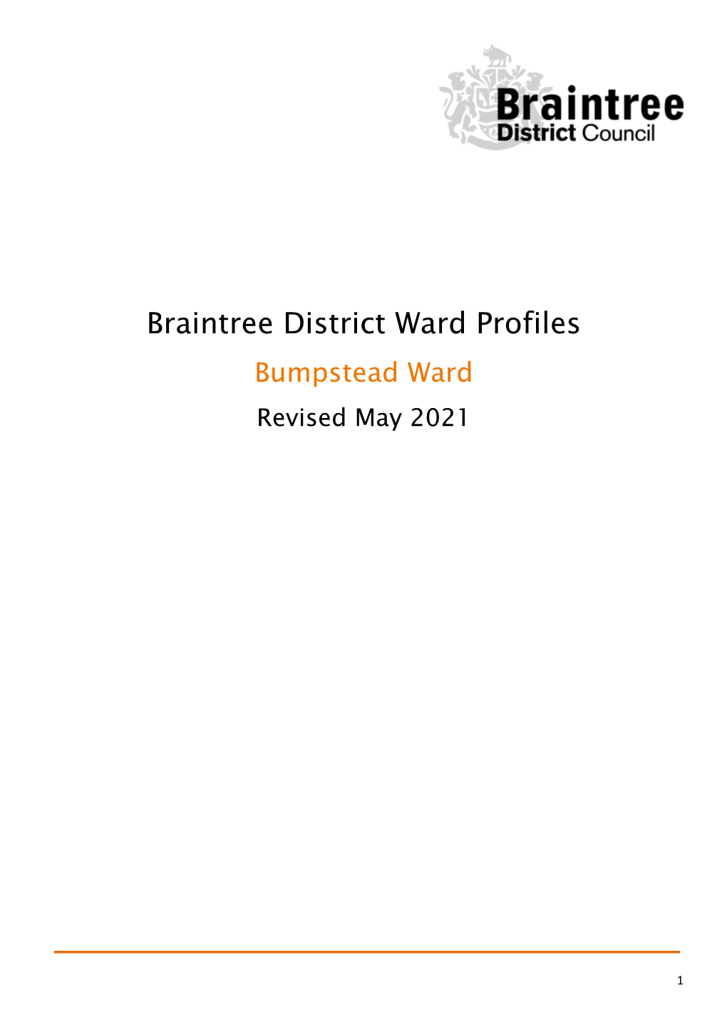 Braintree District Ward Profiles Bumpstead Ward Revised May 2021