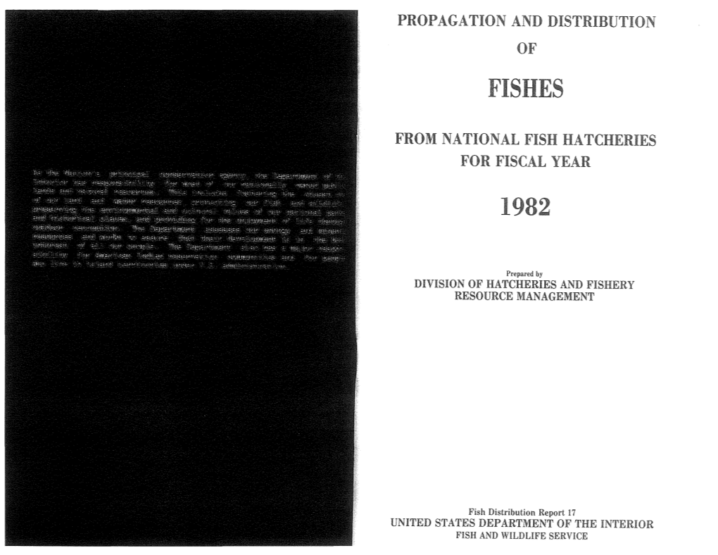 Fish and Fish Egg Distribution Report