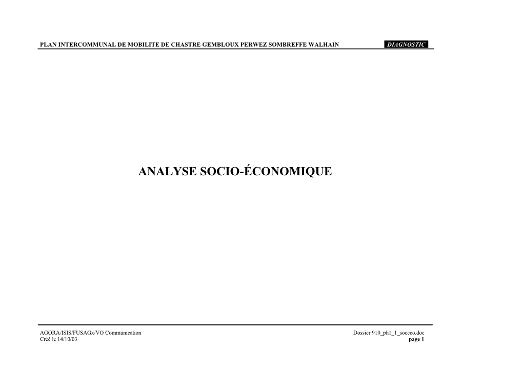 Analyse Socio-Économique