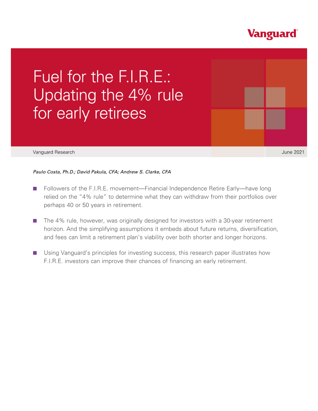 Fuel for the F.I.R.E.: Updating the 4% Rule for Early Retirees