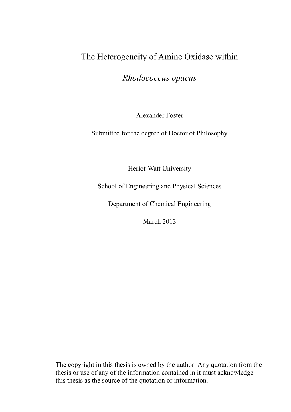 Thesis Style Document