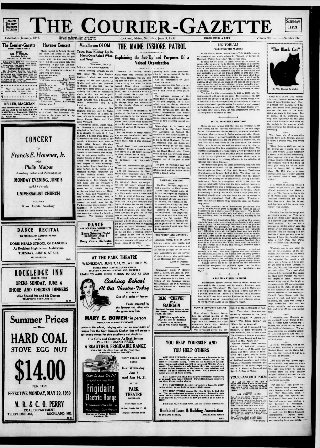 Courier Gazette : June 3, 1939