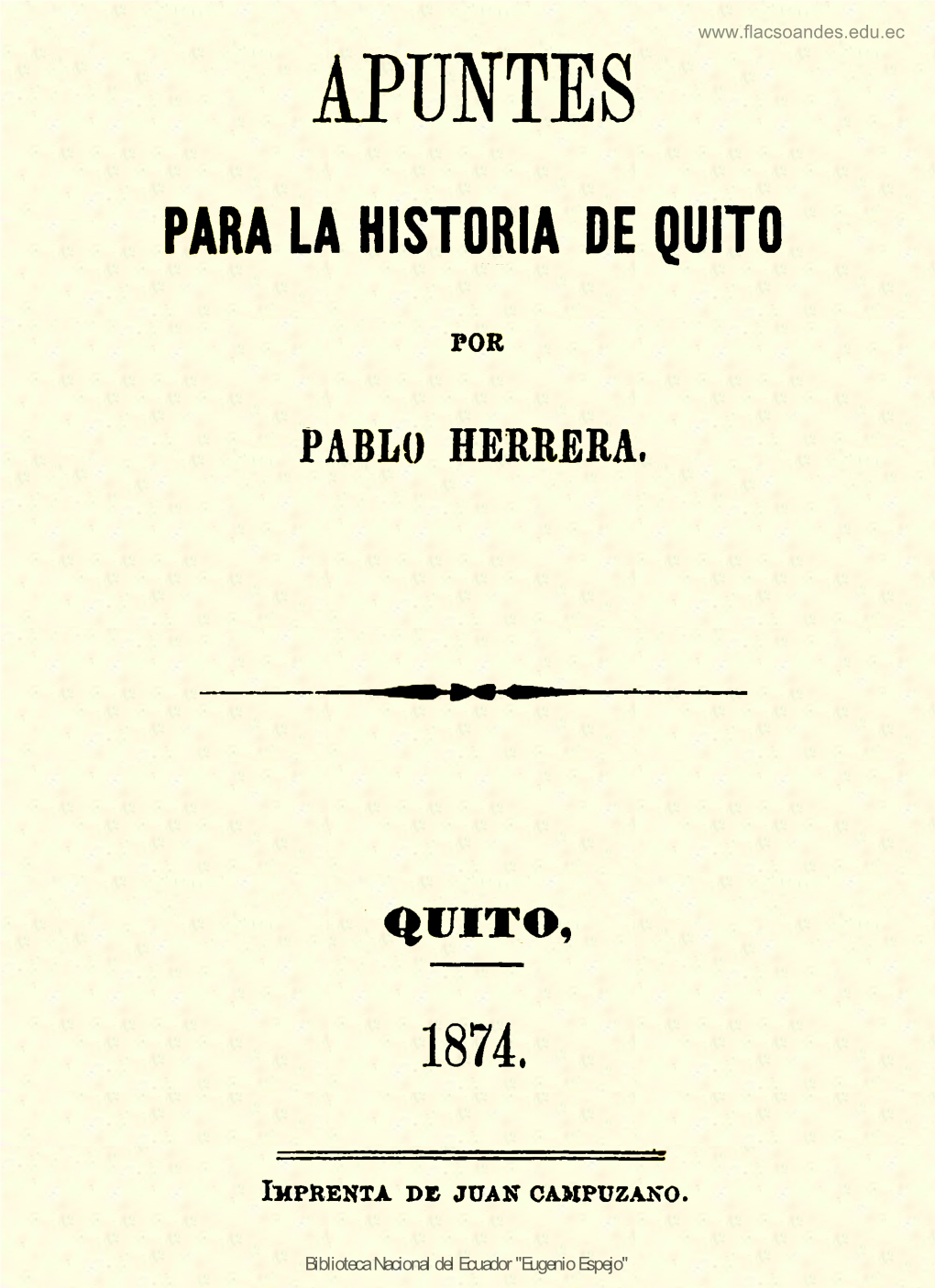 Biblioteca Nacional Del Ecuador "Eugenio Espejo"