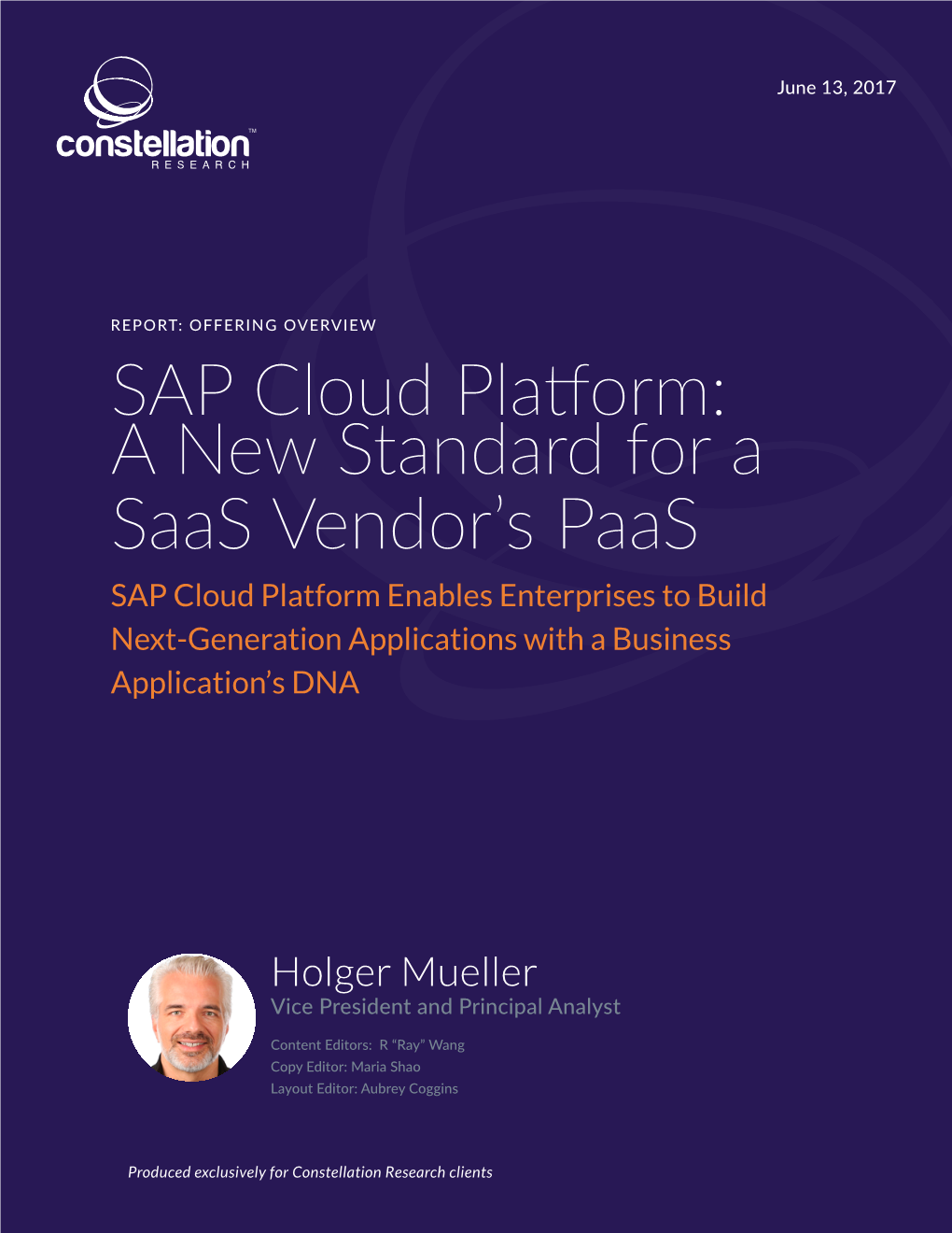 SAP Cloud Platform: a New Standard for a Saas Vendor's Paas