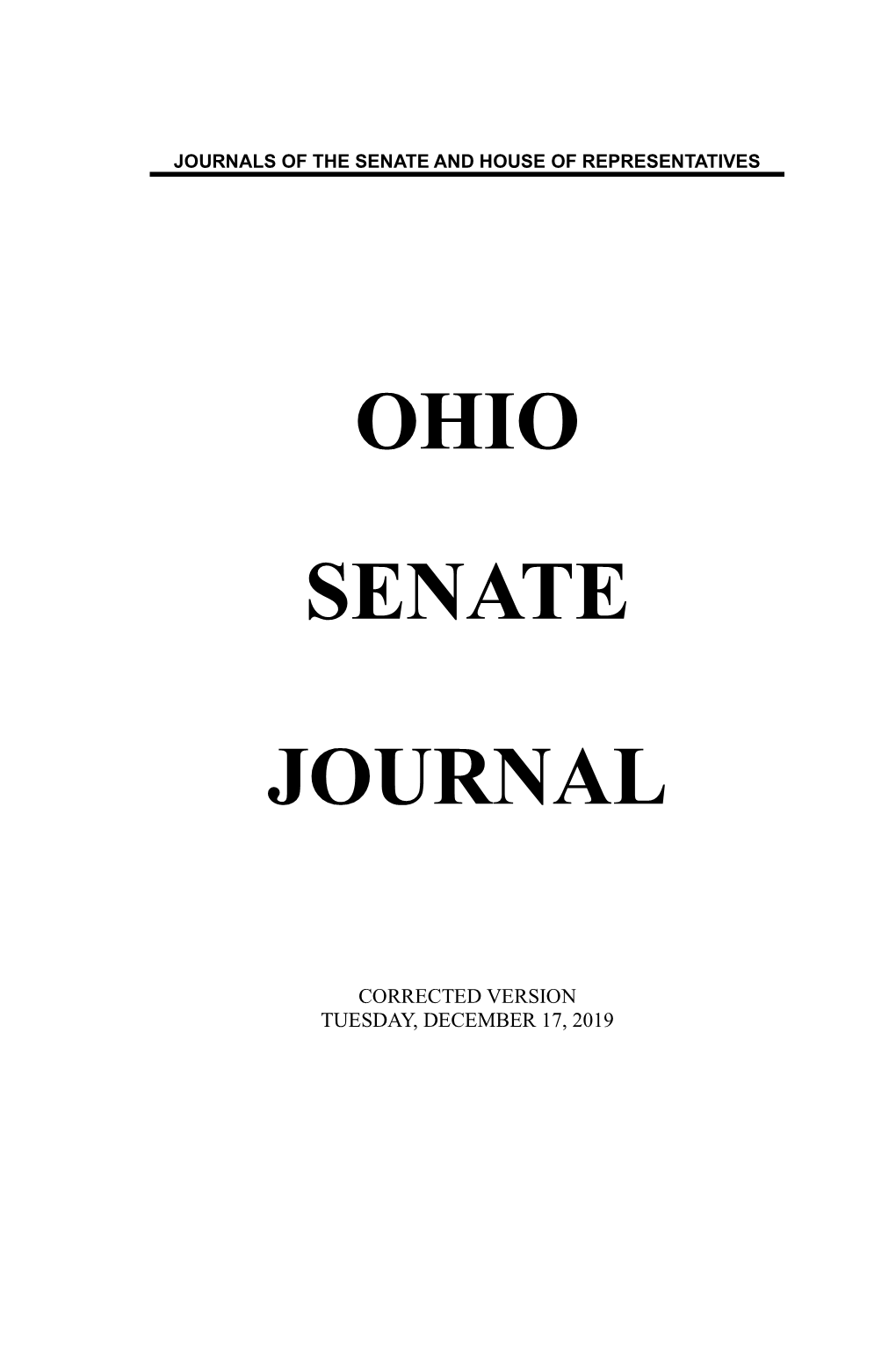 Ohio Senate Journal