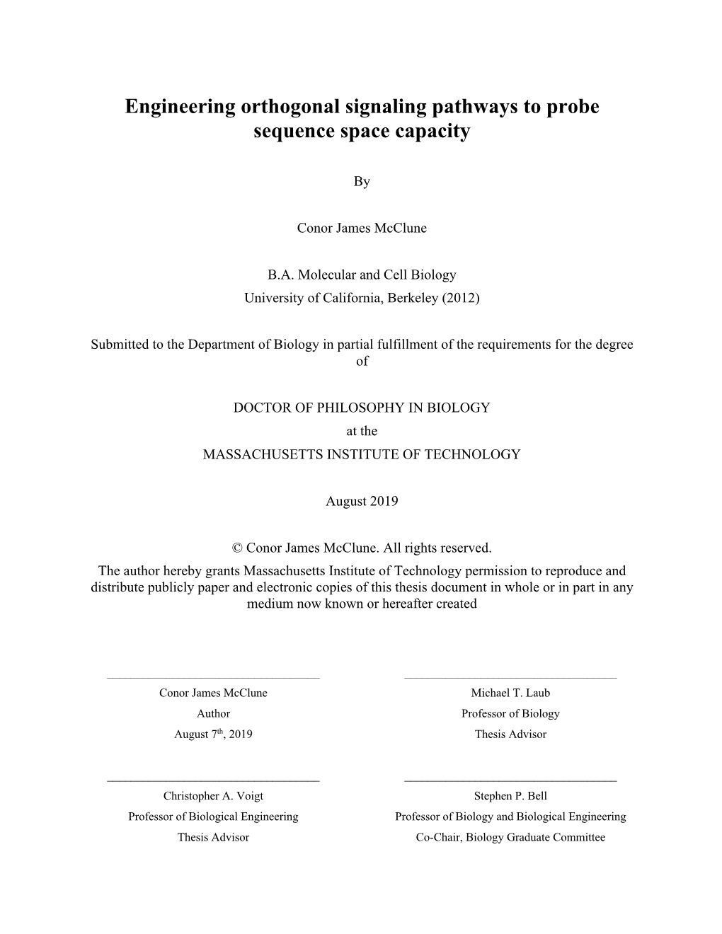 Engineering Orthogonal Signaling Pathways to Probe Sequence Space Capacity