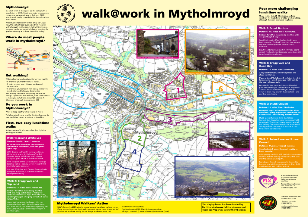 Get Walking! Do You Work in Mytholmr