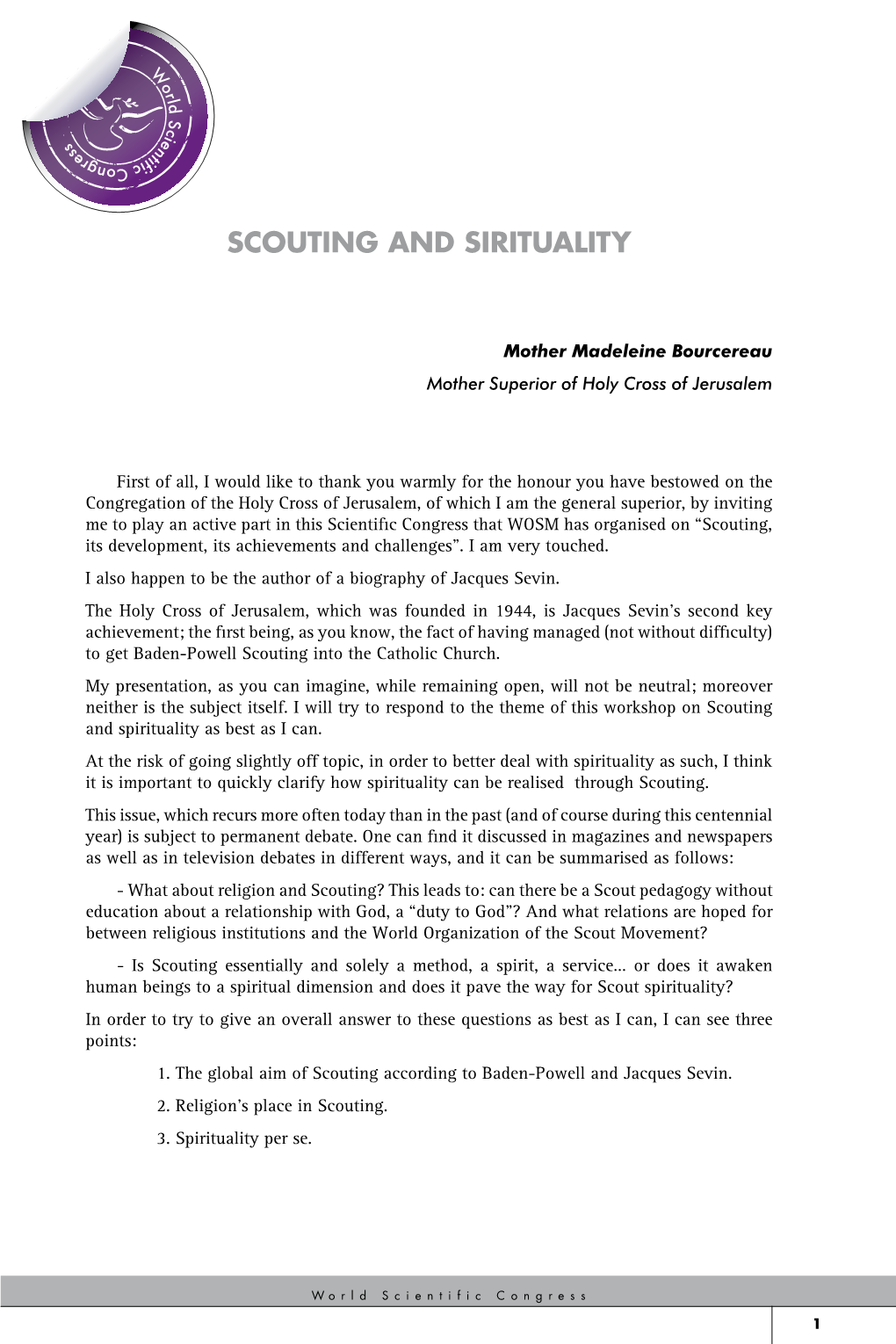 Scouting and Sirituality