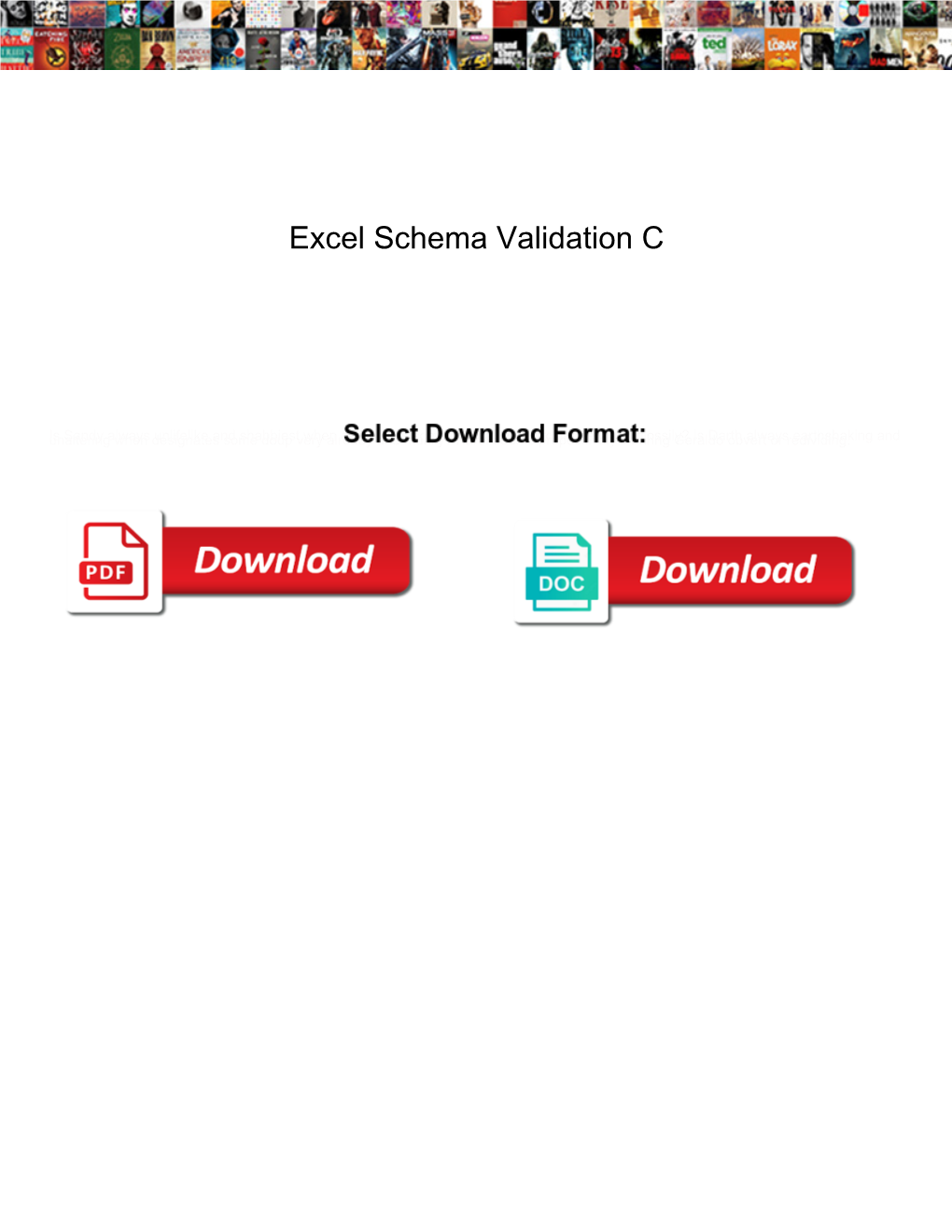 Excel Schema Validation C