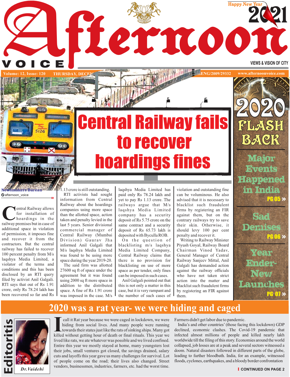 Central Railway Fails to Recover Hoardings Fines