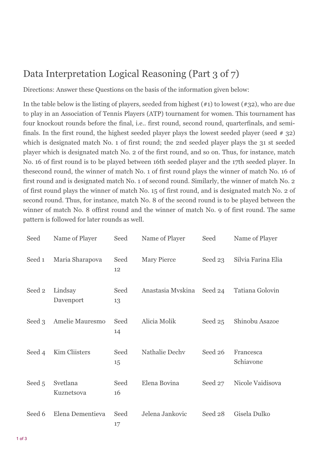 Data Interpretation Logical Reasoning (Part 3 of 7)