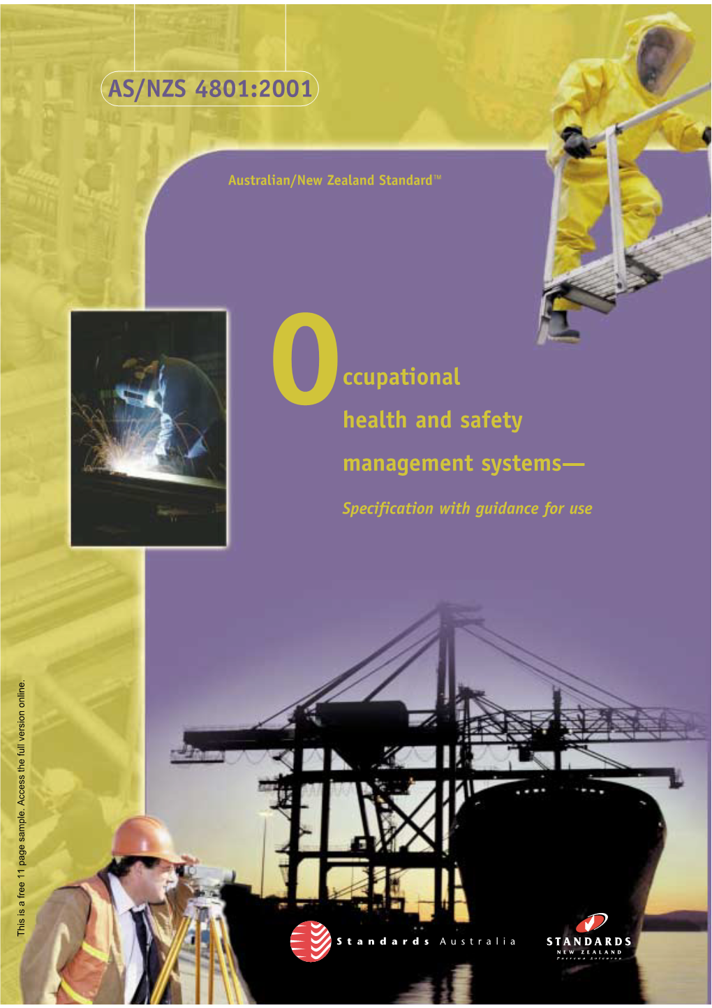 AS/NZS 4801:2001 Occupational Health and Safety