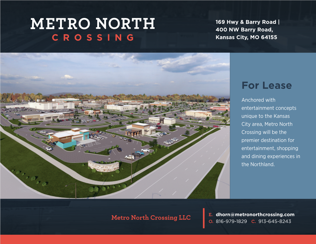 Metro North Crossing Will Be the Premier Destination for Entertainment, Shopping and Dining Experiences in the Northland