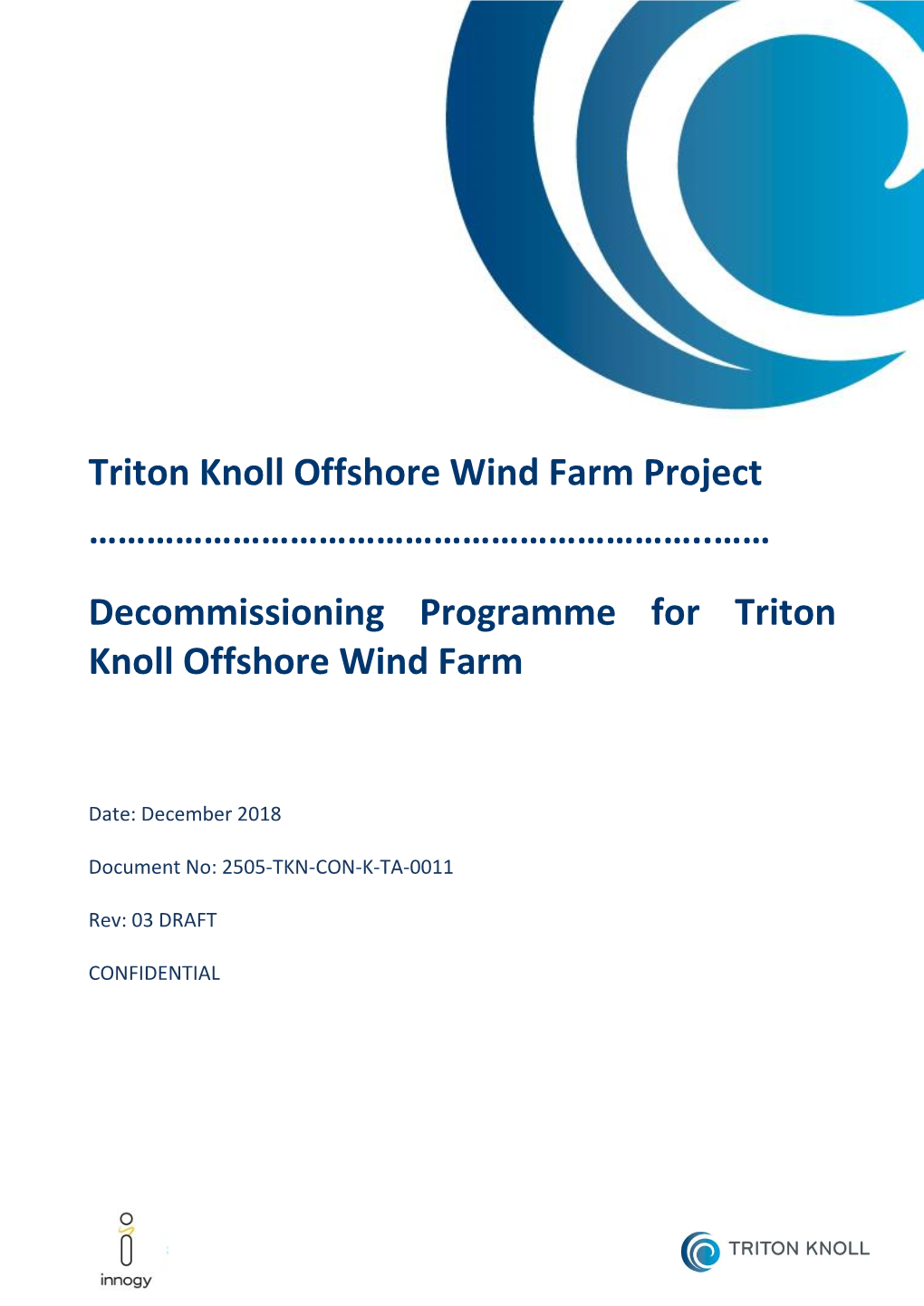Decommissioning Programme for Triton Knoll Offshore Wind Farm