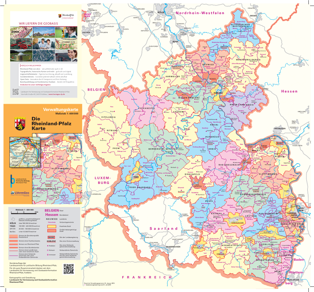 Die Rheinland-Pfalz Karte