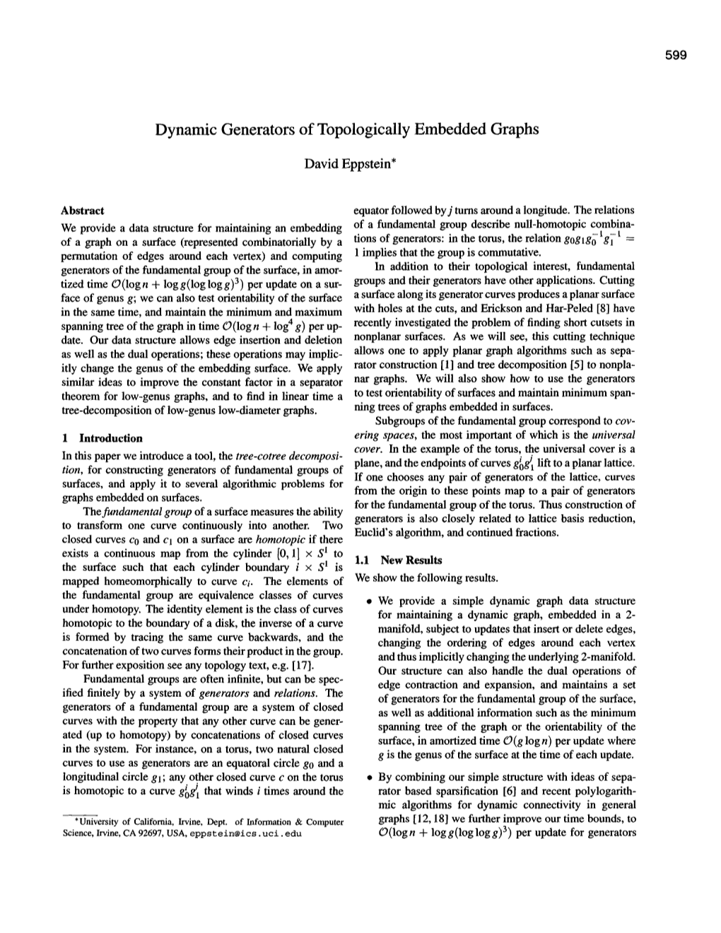 Dynamic Generators of Topologically Embedded Graphs