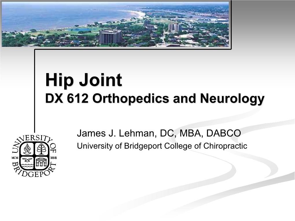 Hip Joint Orthopaedic Tests