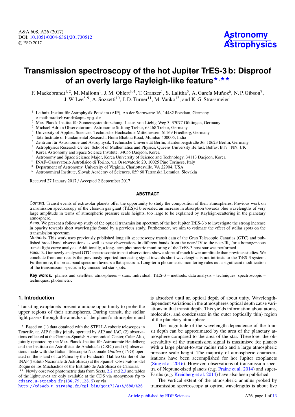 Transmission Spectroscopy of the Hot Jupiter Tres-3 B: Disproof of an Overly Large Rayleigh-Like Feature?,?? F