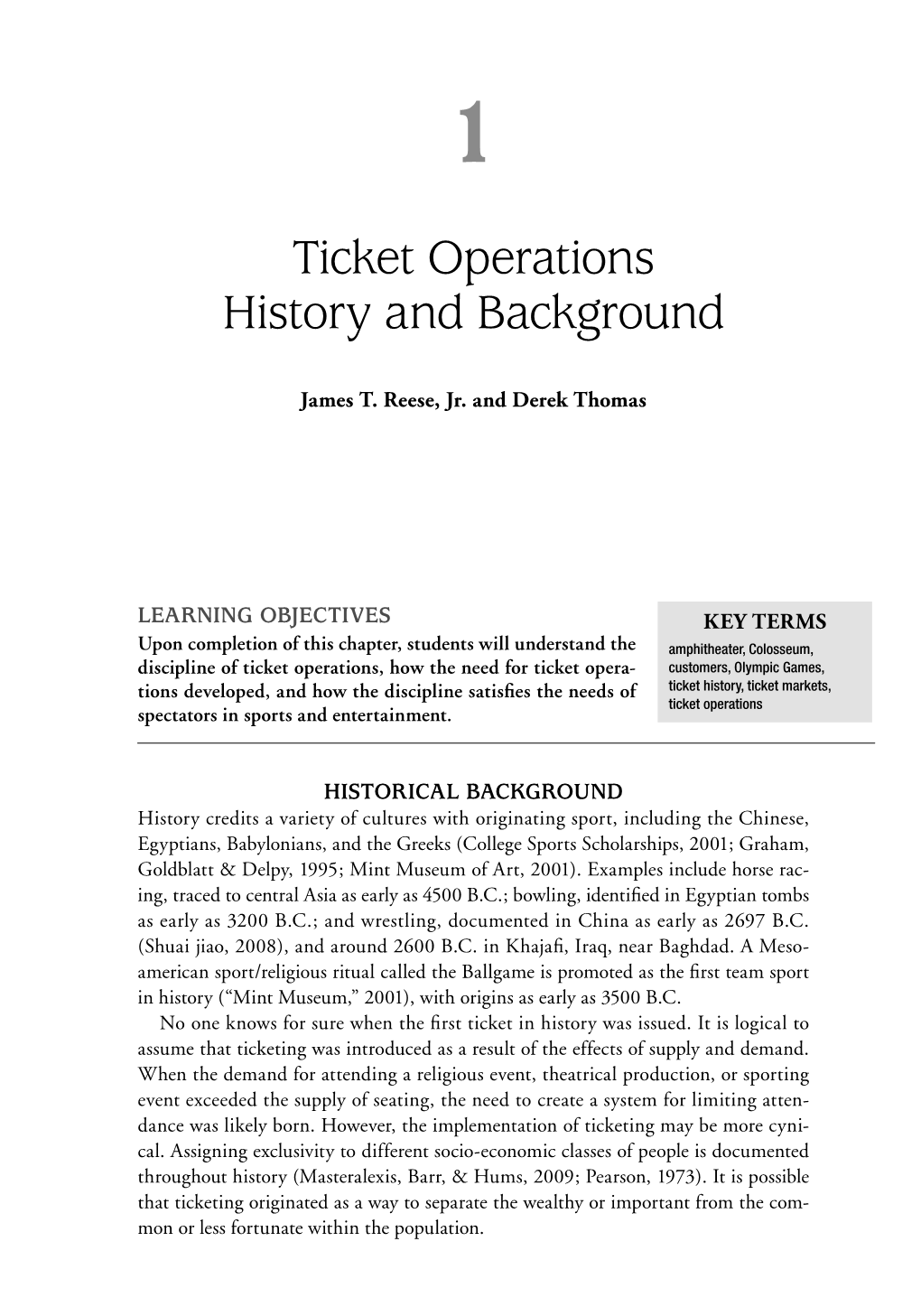 Ticket Operations History and Background