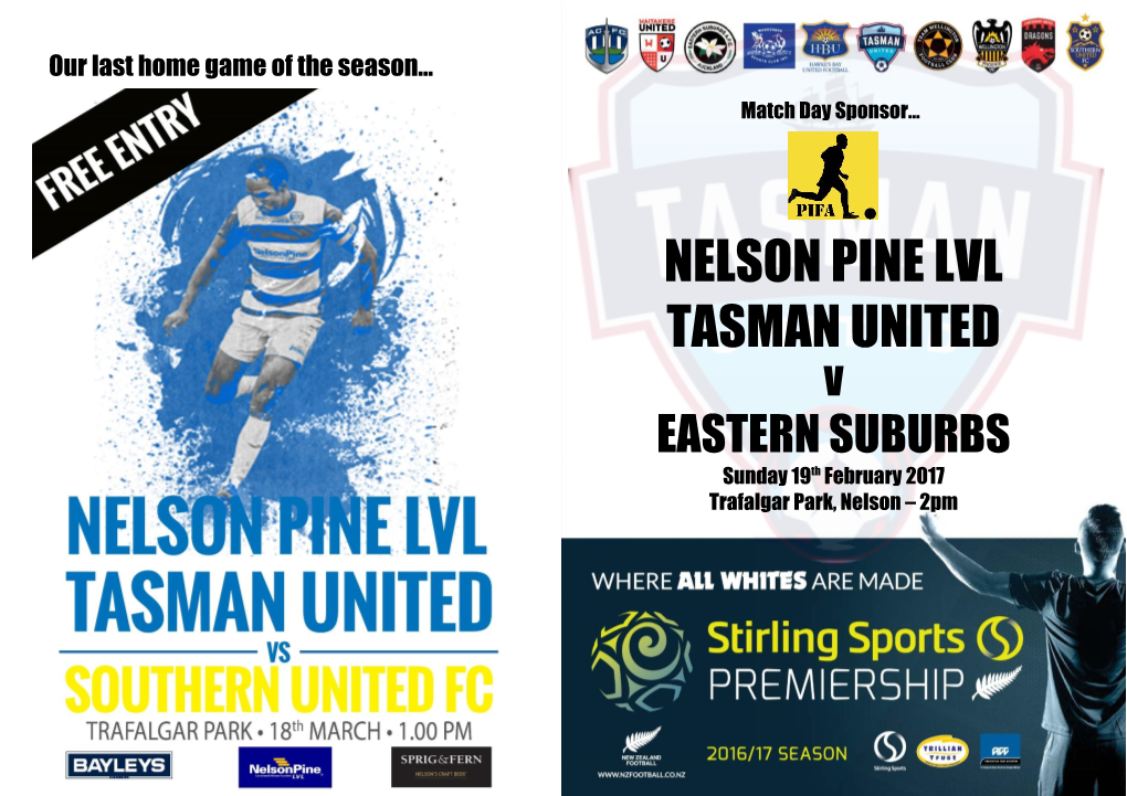 Nelson Pine LVL Tasman United Would Like to Thank…