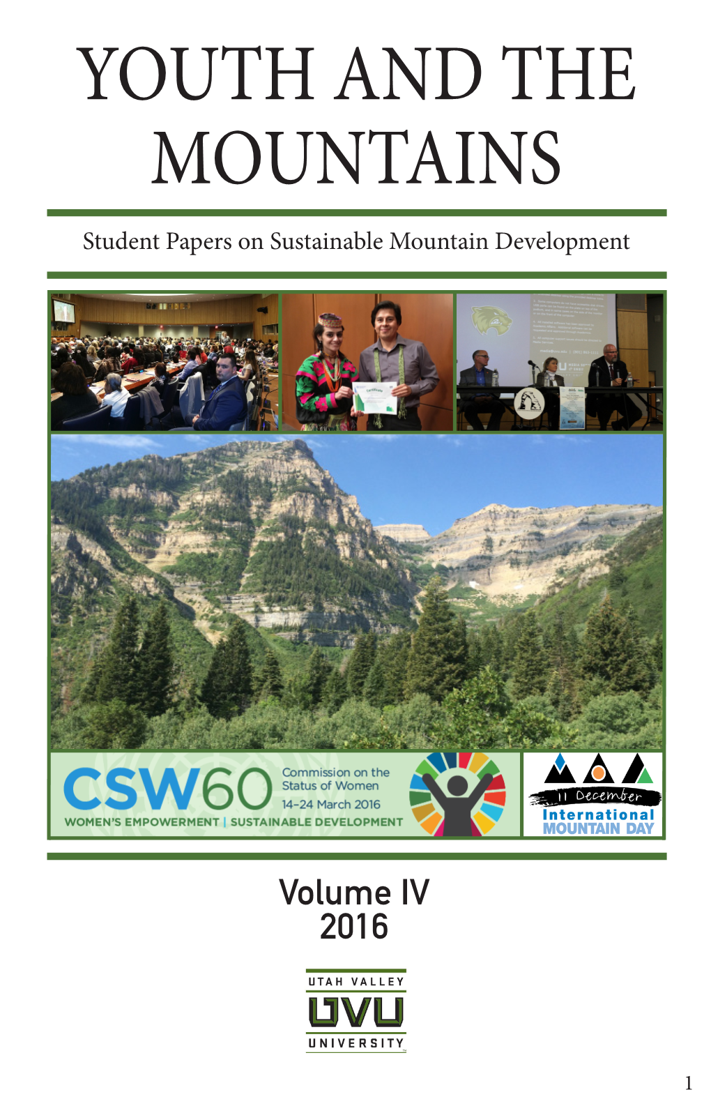 YOUTH and the MOUNTAINS Student Papers on Sustainable Mountain Development