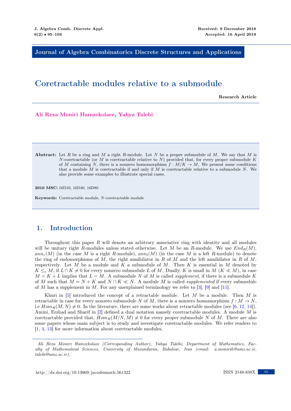 Coretractable Modules Relative to a Submodule