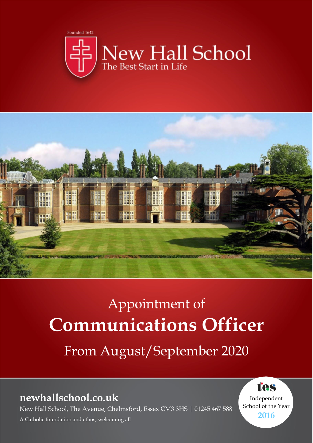 Communications Officer from August/September 2020