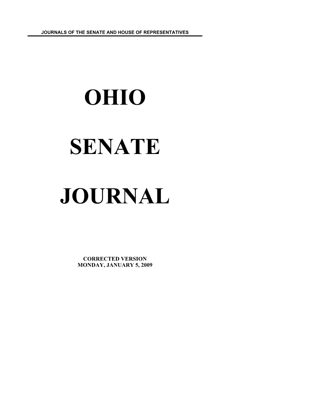Ohio Senate Journal