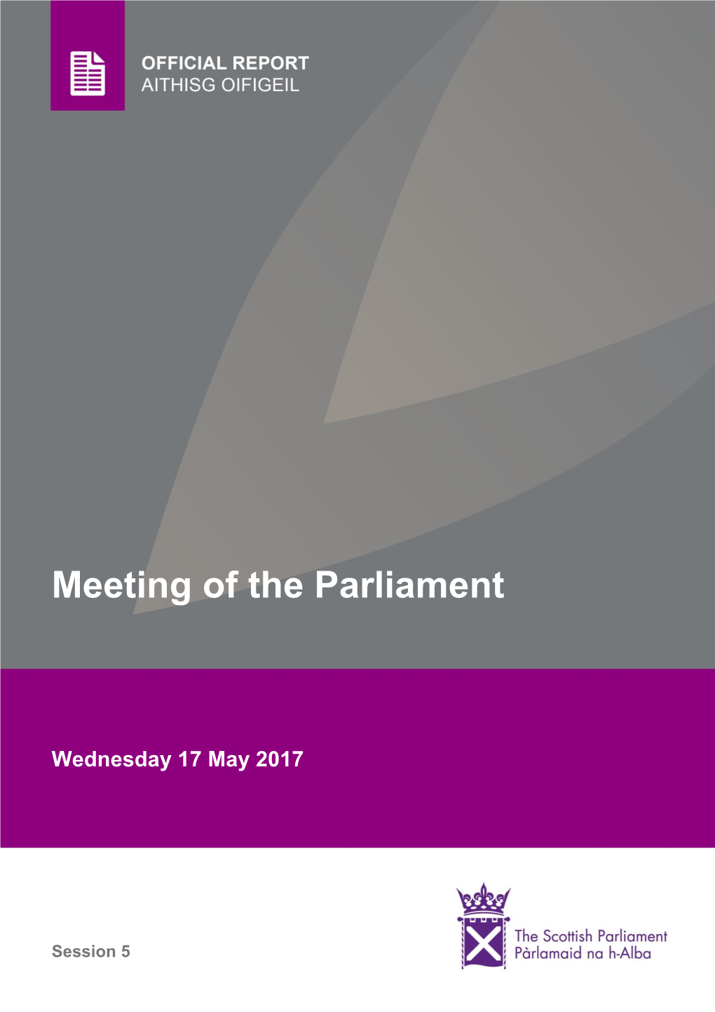 Meeting of the Parliament