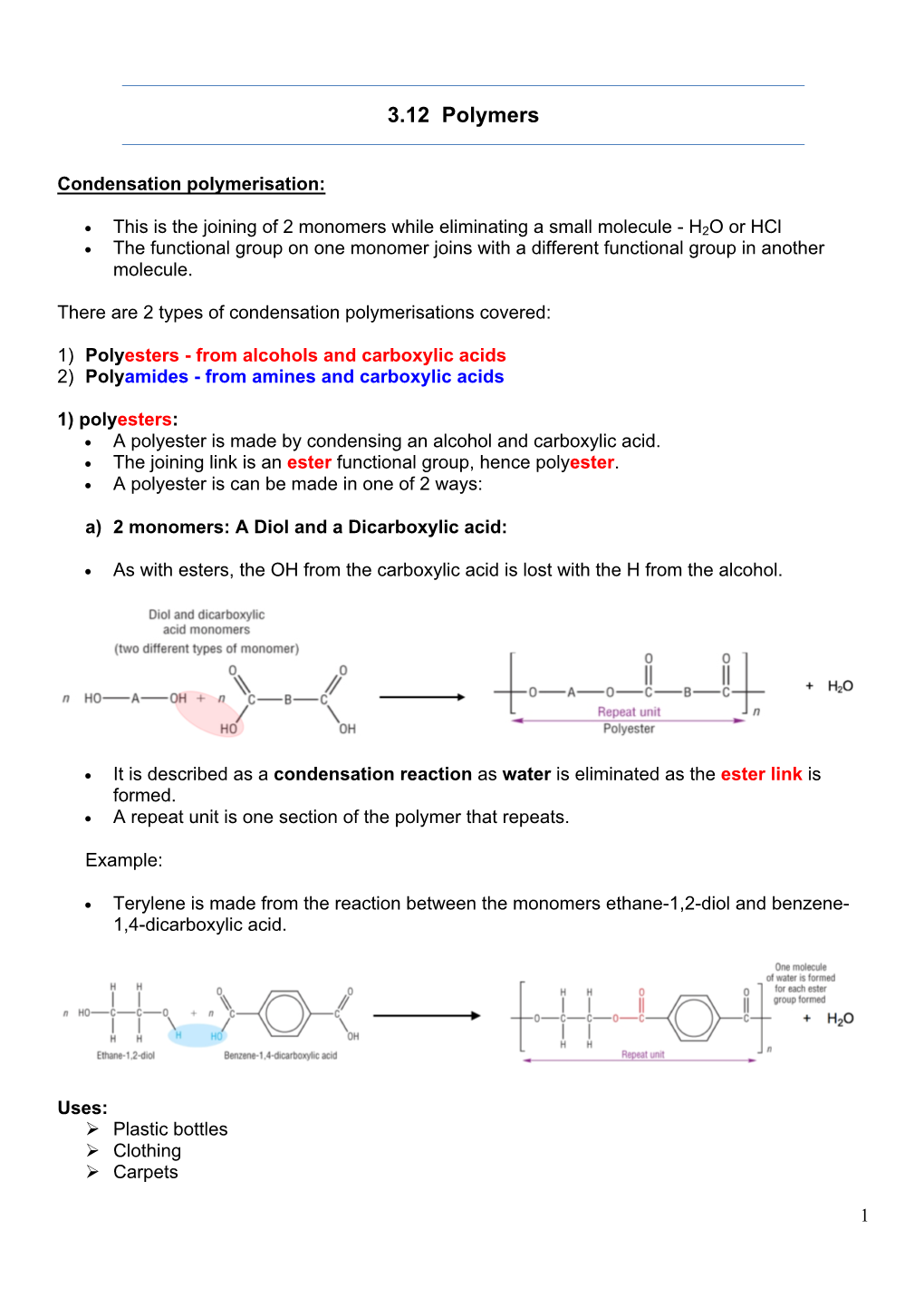 3.12 Polymers